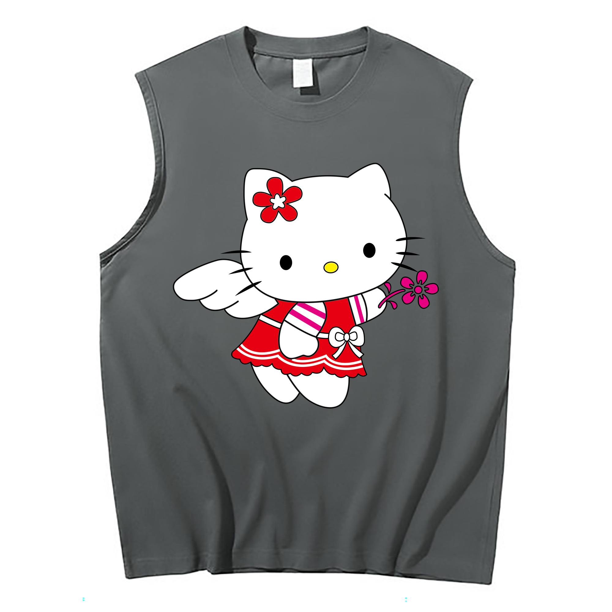 （画像用） Hello Kitty ハローキティ コットン100％タンクトップ（フロントプリント）